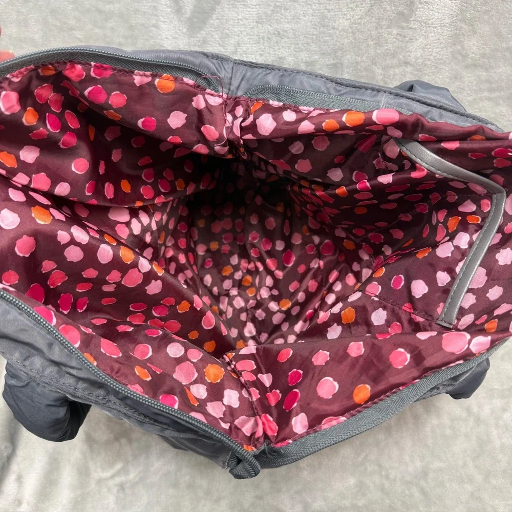 Bath & Body Works Gray Tote Bag Padded Purse‎ Travel Handbag